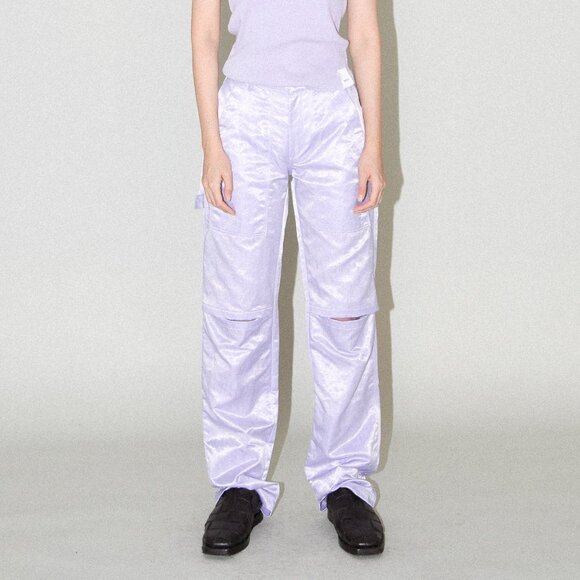 KkCo Slit Satin Lavender Carpenter Pant - Picture 1 of 5